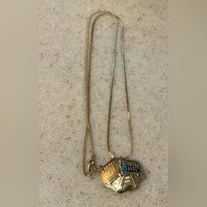 Gold  tone Ten Commandments vintage Necklace